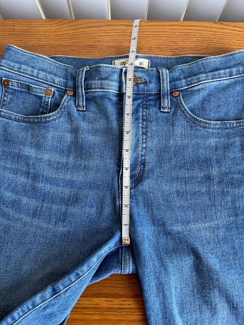 Madewell Mid-Rise Kick Out Crop Blue Jeans Size 28 - Picture 7 of 14